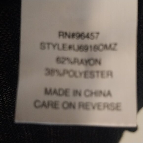 EYESHADOW SIZE M BLACK SHEER KNIT WITH LACE TRIM LONG SLEEVE TOP - Picture 8 of 11